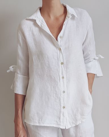 Amara Linen Shirt in White