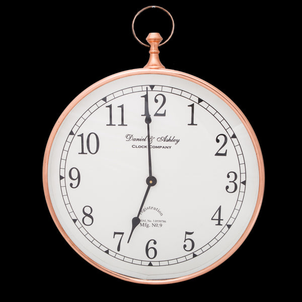 Copper Wall Clock 40cm