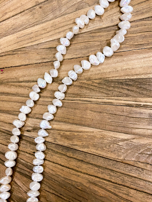 Gwen White Pearl Necklace