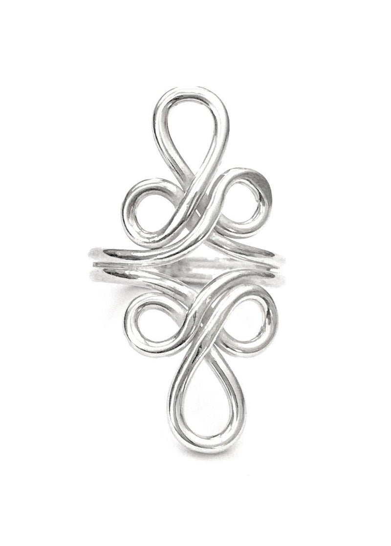 Double Loop Silver Ring