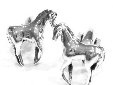 Silver Standing Horse Cufflinks