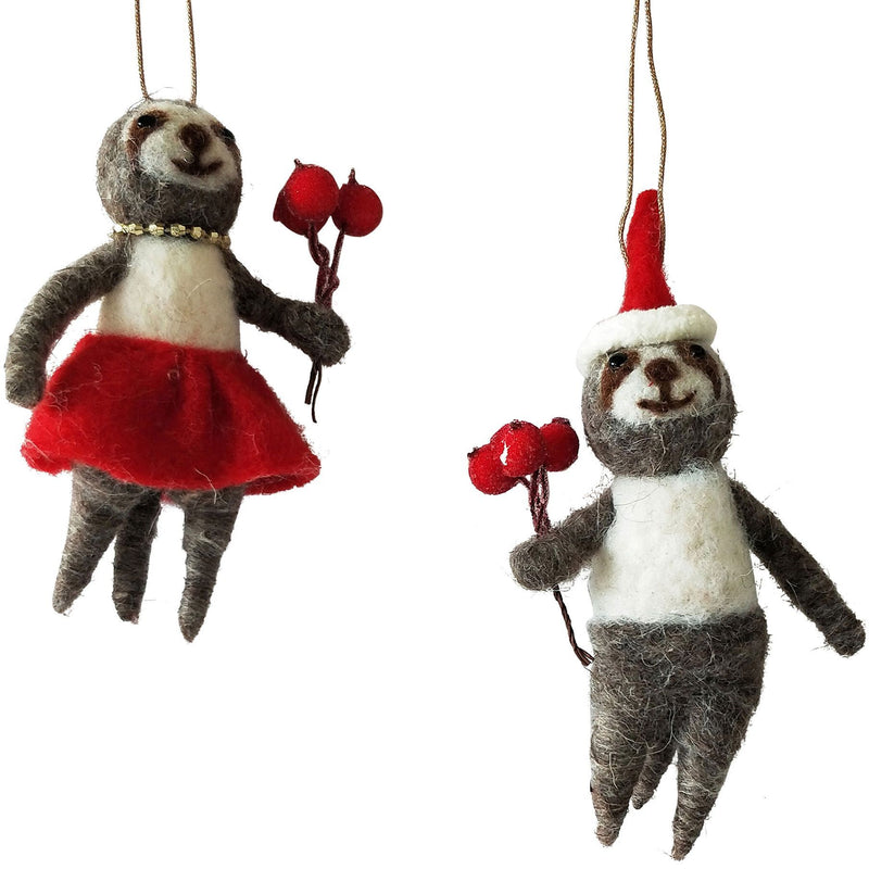 Festive Sloth Ornament